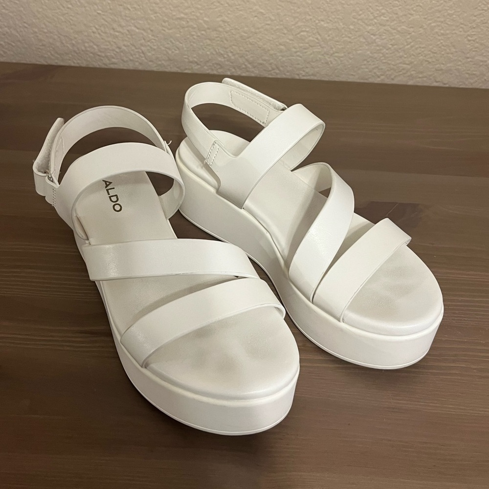 ALDO white platform shoes - size 6